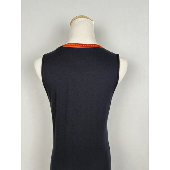 Christian Lacroix Bazar Floral Embroidered Dress M Blue Sleeveless Designer Y2K - Picture 5 of 9